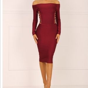Madison Red Bandage Dress
